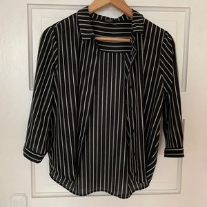 ASOS 3/4 Black and White Button up